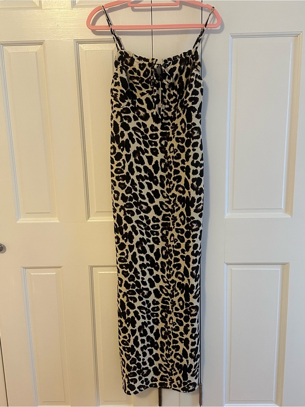 Monteau Leopard-Print dress - Black and Cream